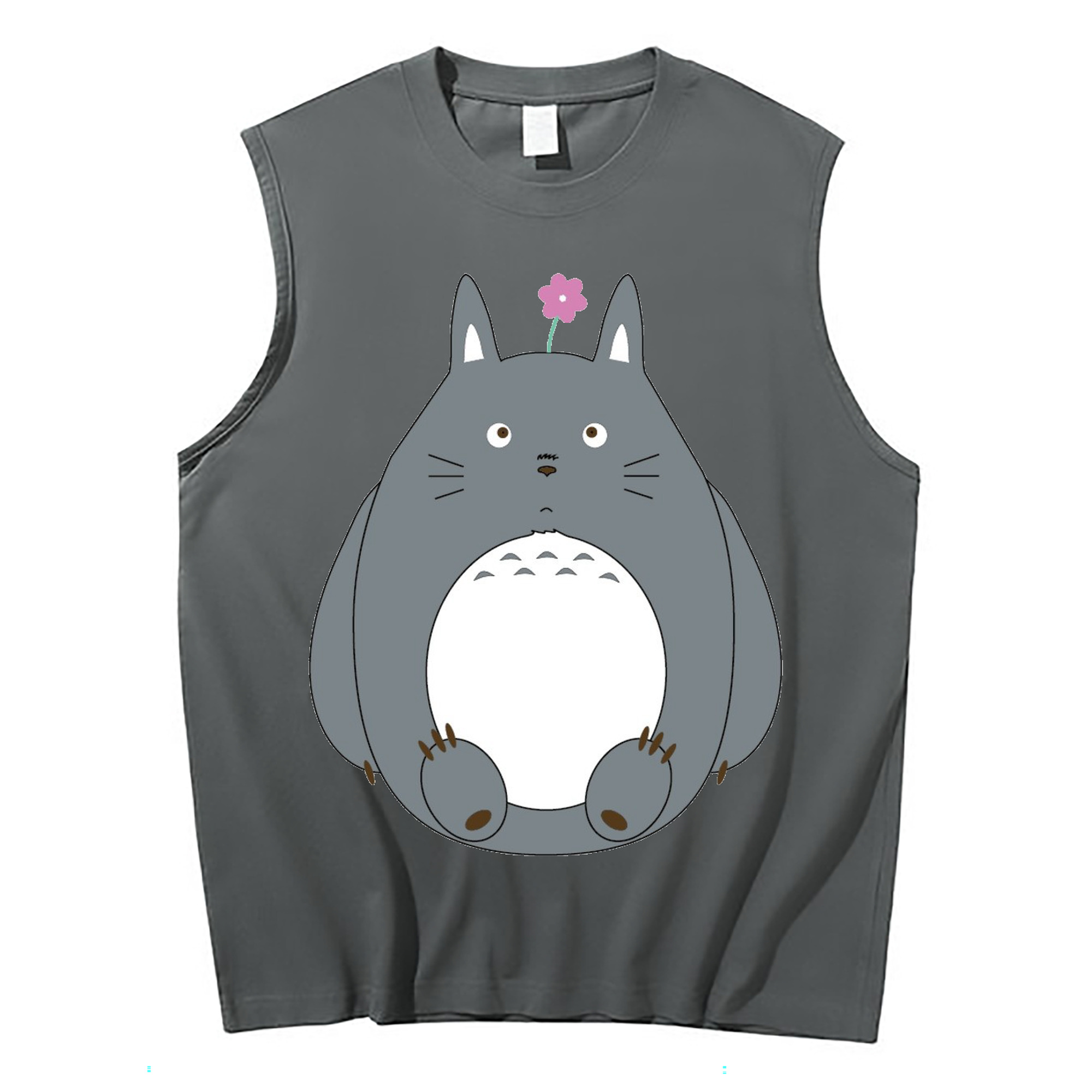 （画像用） となりのトトロ 草壁メイ 草壁サツキ My Neighbor Totoro Satsuki Kusakabe Mei Kusakabe コットン100％タンクトップ（フロントプリント）